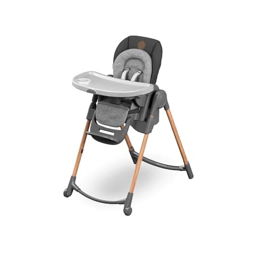Maxi-Cosi Minla Baby Highchair, 0 - 14 years, 60 kg max, Baby Highchair, 9 Adjustable Heights, 5 Different Tilts, 4 Tray Positions, Compact Folding, Essential Graphite - Image 2