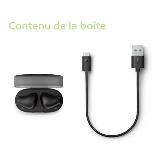 Philips TAT2139BK/00 True Wireless in Ear Bluetooth Headphones - Small Buds. Great Value Natural Sound. Dynamic Bass, Pocket-Sized Charging Case, Clear Calls - Black - Image 5