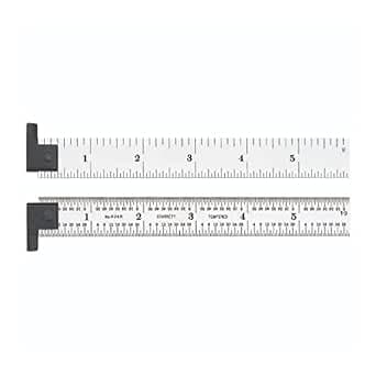 Starrett ch604r-6 6 Double Sided Steel Ruler with Hook