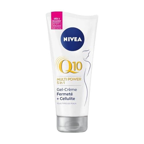 NIVEA Q10 - Gel Crème Corps Multi Power 5-En-1 Fermeté + Cellulite - Soin Raffermissant - Q10 & Extrait De Lotus - Tonifie Cuisses, Fesses & Ventres - Tous Types De Peaux - 200 ml - Image 2