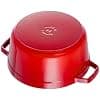 STAUB Enamelled Cast Iron Casserole Dish with Lid, Suitable for All Heat Sources Including Induction, 7 to 8 People, Round, 30 cm, 8.34 L, 8.9 kg, Cherry - Image 6
