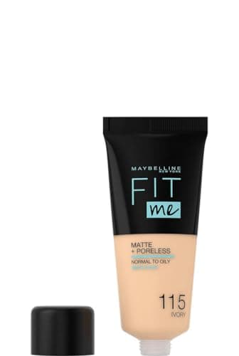 Maybelline New York - Fit Me! Matte & Poreless Fluid Foundation - Normal to oily skin - Shade: 115 Ivory - 30 ml - Image 5