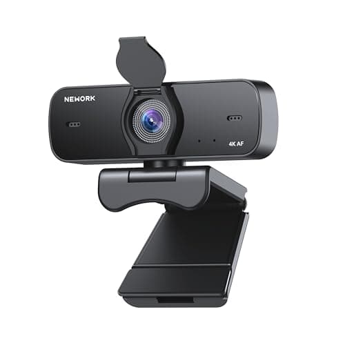 4K Webcam for PC with Sony Sensor, Auto Focus and Privacy Coverage, Ultra HD 4K Streaming Camera, 2 Microphones with Noise Erase, USB Plug & Play, 77° FOV, Webcam for - Image 2