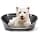 Ferplast Niche pour Chien et Chat Niche pour petit chien 100% plastique recyclé Niche lavable, respirante et antidérapante Siesta Deluxe, 54 x 35 xh 21,5 CM, Noir - Image 2