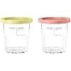 Ninja Creami Deluxe Ice Cream Jars, Set of 2, Authentic Ninja Accessory, BPA Free & Dishwasher Safe, Coloured Lids, 500 ml, Clear/Coral/Yellow, XSKPNTLD2EUUK - Image 2