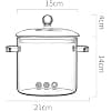 Clear Glass Kitchen Pot Heat Resistant Cooking Pot Cooking Pot Cooking Kitchen Multi-function Instant Instant Pot for Kitchen Restaurant, with Handle for Kitchen - Image 6