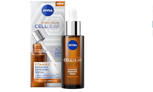 NIVEA Cellular Expert Filler Vitamine C Radiance Renewing Sérum (30 ml), sérum anti-âge à la vitamine C pour des lignes fines et des rides, sérum pour le visage qui protège contre les dommages et la - Image 3