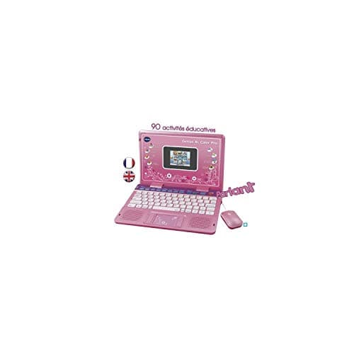 VTech - Genius XL Color Pro Bilingual Pink, Children's Computer with Colour Screen, Mouse, 90 Educational and Scalable Activities, Gift for Children from 6 to 11 Years - Content in French and English - Image 3
