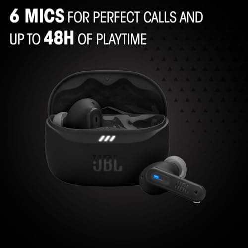 JBL Tune Beam Ghost 2, Wireless Bluetooth Earbuds, Noise Reduction, 48 Hours Battery Life, IP54 Water and Dust Resistance, Multi-Point Connection, Black Ghost - Image 5