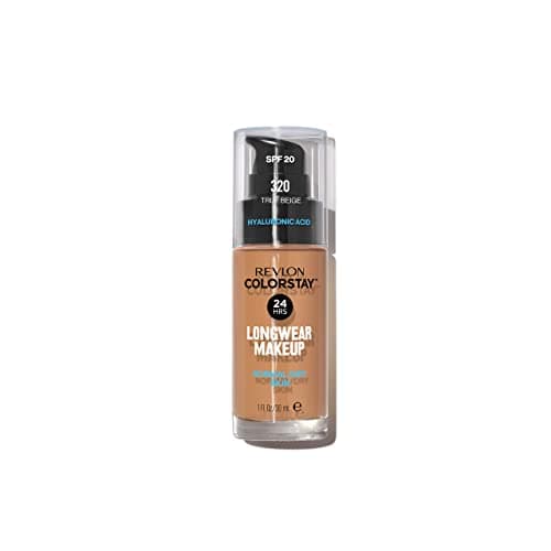 Revlon Colorstay, Fond de Teint Longue Tenue, Peaux NormalesàSèches, 24H Tenue + Soin, Formule enrichie en Acide Hyaluronique, Hydratation Intense, Spf 20 N320 True Beige 30Ml - Image 2
