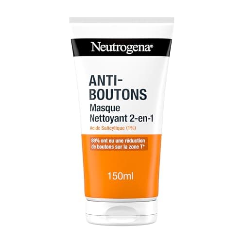 Neutrogena – 2-in-1 Cleansing Mask (150 ml tube) – Salicylic Acid Face Wash (1%) – 89% noticed a reduction in pimples on the T-zone* - Image 3