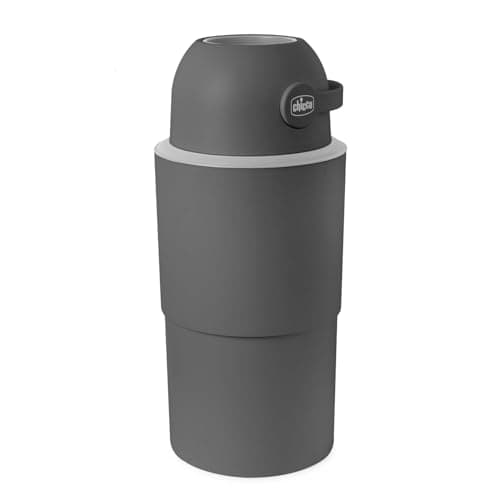 Chicco XL Nappy Bin, Odor Control, Nappy Disposal, Compact and Space-Saving Bin, 15 Odour-Off Bags Included, No Need for Refills, Uses Normal Bags, Grey - Image 2