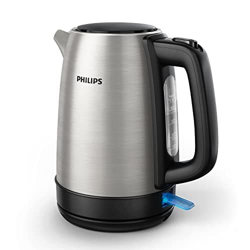 Philips Collection Daily Stainless Steel Electric Kettle - 1.7L Capacity, Flat Resistance for Fast Boiling, Anti-Limescale Sieve, 360° Wireless Base, Spring Lid (HD9350/90) - Image 4