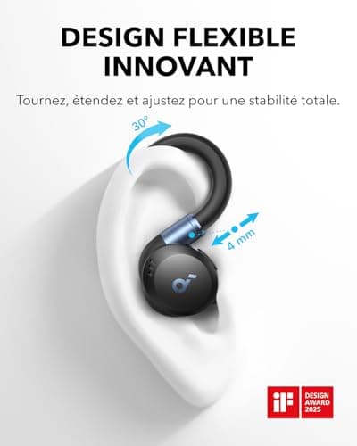 Soundcore Anker Sport X20 Wireless Bluetooth Earbuds, Rotating and Extendable Hooks, Noise Cancelling, IP68 Waterproof, Long Lifespan, Earphones for the Gym - Image 3