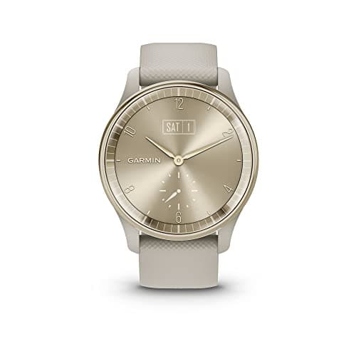 Garmin vívomove Trend – Hybrid Smartwatch – Cream Gold with Linen Strap - Image 3