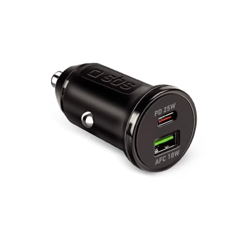 SBS 25W Car Charger, Charger for iPhone, Samsung, Xiaomi, Oppo, USB-C for Mobile Phones and Tablets, USB-A 18 Watt Fast Charging Output - Image 2