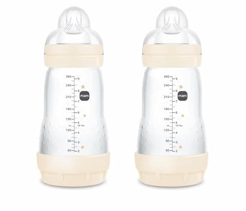 MAM Easy Start A139 – Patented Anti-Colic Bottle with Ultra-Soft Silicone Teat for Babies from 2 Months, 2 Units, Self-Sterilising in 3 Minutes, 260 Milliliters, Assorted Model - Image 2