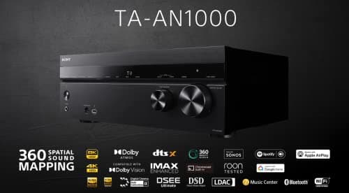 Sony TA-AN1000 | 8K AV Amplifier - 7.2 Channel with 360 Spatial Sound Mapping - Image 6