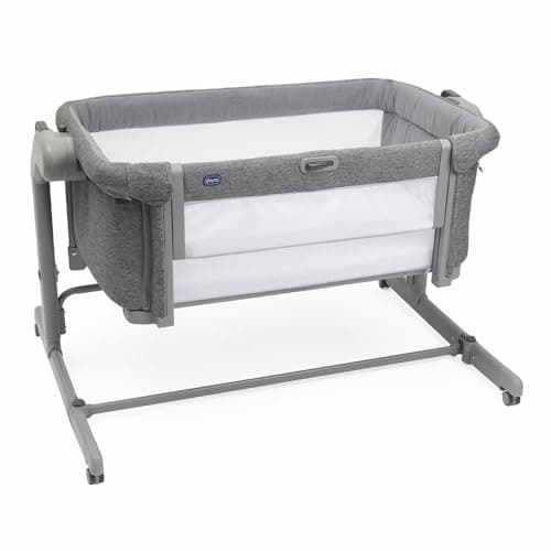 Chicco Next2Me Magic Evo, Co-Sleeping Cot, with Swing Mode, Open Rail, 11 Height Levels, Adjustable Height, 4 Wheels, Mattress and Travel Bag, Light Grey - Image 3