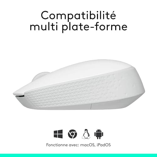 Logitech M171 Wireless Mouse for PC, Mac, Laptop, 2.4GHz with Mini USB Receiver, Optical Tracking, 12 Months Battery Life, Ambidextrous - White - Image 7
