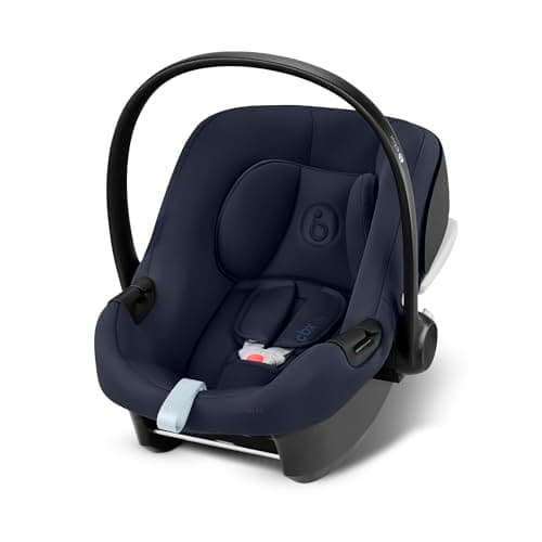 CYBEX Aton B2 i-Size Case with Base One, From Birth to Approximately 24 Months, Max. 13 kg, Isofix Base and Newborn Reducer Cushion Included, SensorSafe Compatible, Bay Blue - Image 2