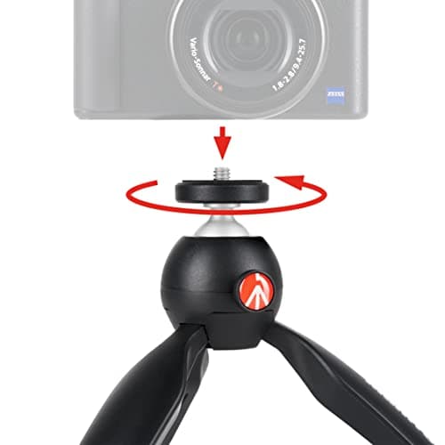 Manfrotto PIXI MTPIXIMII-B Table Tripod for Digital Camera, Made in Italy, Black - Image 6