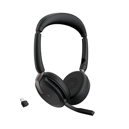 Jabra Evolve2 65 Flex, Casque Bluetooth sans Fil, avec Technologie à réduction de Bruit ClearVoice et ANC Hybride, Design Léger, Adaptateur USB-C, 20h Autonomie, Certifié MS Teams, Noir - Image 3