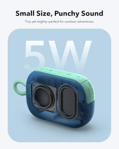 Soundcore Select 4 Go - Enceinte Bluetooth Ultra-Portable, 20h d’autonomie, 5W, IP67 étanche et Flottante, idéale pour intérieur et extérieur, randonnée et vélo (Reconditionné) - Image 8