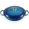 Le Creuset Signature Enameled Cast Iron Shallow Casserole Dish with Lid, 30 cm, 3.2 Liters, Azure, 21180302202430 - Image 3