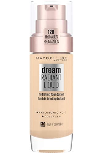 Maybelline Foundation Hydrating Liquid Dream Radiant Foundation with Hyaluronic Acid and Collagen - Light and Medium Coverage Up to 12 Hours of Hydration, 40 Fawn - Image 2