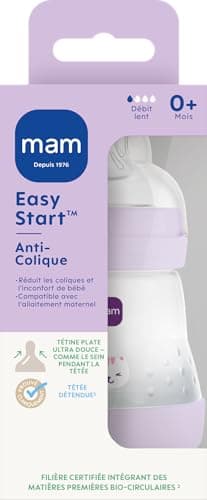 MAM Easy Start/Anti-Colic Bottle 160 ml Lilac - Flow 1 Teat - Image 3