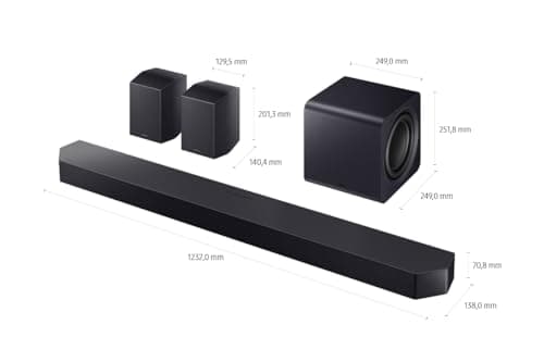 Samsung HW-Q995GF Q-Series Barre de Son 11.1.4 canaux pour téléviseur, Double Caisson de Basses sans Fil 8", Haut-Parleur arrière 4.0.2 canaux, Dolby Atmos et DTS:X, SpaceFit Sound Pro, Q-Symphony - Image 6