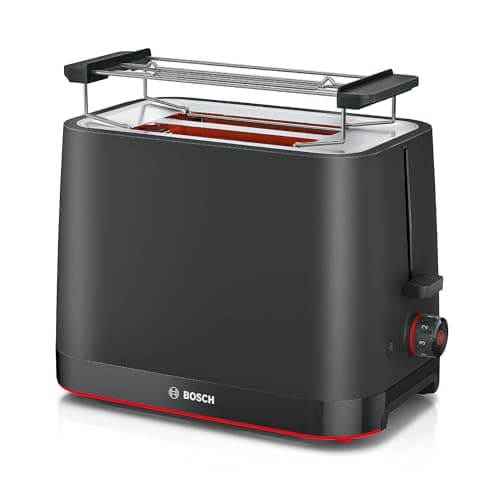 Bosch, Grille-pain, MyMoment, 2 fentes, fonctions décongélation et réchauffage, chauffe-viennoiserie pliable, HighLift, arrêt automatique, noir, TAT3M123 - Image 2
