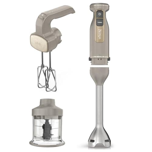 Ninja Foodi 3-in-1 Hand Blender, Blender and Chopper, Soft Start, 2 Mixing Speeds and 5 Speeds for Chopping, Mixing, Kneading, Mixing, Dishwasher Safe, Stone or CI100EUSTGD - Image 2