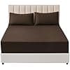 Aisbo Fitted Sheet 140 x 190/200 cm Large 40 cm – Double Fitted Sheet 140 x 200/190 cm Large 40 cm Microfibre Oeko-Tex Mattress with Elastic All Around – Braun - Image 4