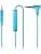 Replacement Audio Cable for Bose QC25, QC35, QuietComfort 25, QuietComfort 35, On-Ear 2, OE2, OE2i Headphones - Mic / Remote Control - Blue - Image 2