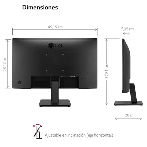 LG 22MR410-B 21.5 Inch Desktop PC Screen – VA Panel FHD Resolution (1920 x 1080), 5ms GtG 100Hz, sRGB 99%, AMD FreeSync, Gaming and Eye-Care Functions - Image 6