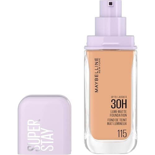 Maybelline New York - Fond de Teint Liquide Longue Tenue - Ultra-Résistant - Fini Mat Lumineux - Enrichi en Acides Aminés - Tous les Types de Peau - Superstay 30H Lumi-Matte - Teinte : 115 - 35ml - Image 2
