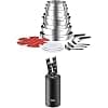 Tefal Set Ingenio 20-Piece Cookware Set, Frying Pans, Saucepans, 2 Removable Handles, Induction, Stackable, L897SK04 + Tefal Kitchen Knife Block, 4 Knives, Stainless Steel K2324S55 - Image 2