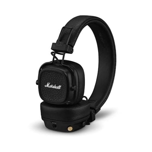 Marshall Major V Supra-Ear Bluetooth Headphones, Wireless Headphones, Foldable, Wireless Battery Life Over 100 Hours, Black - Image 3