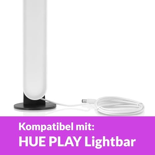 Wicked Chili 2 x 300cm Extension for Philips Hue Play Lightbar 3m Extension Light Bar Lamp for Power Adapter S021LM2400088 (White) - Image 3