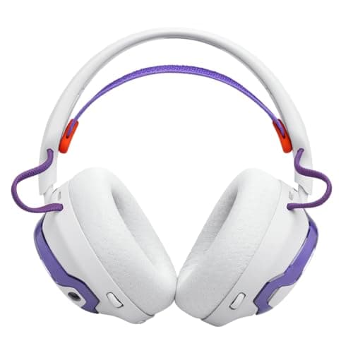 JBL Quantum 650 Wireless Bluetooth Gaming Headset, JBL Quantum Sound, Noise Cancelling Mic, USB-C Cable, 45H Battery Life, Replaceable Parts, Cross-Platform Compatibility, White - Image 3