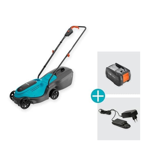Gardena EasyMax 30/18V Cordless Lawnmower Ready-to-Use Set: Cutting Width 30 cm, with Power for All Battery, Compact and Handy, Ideal for Small Gardens (14629-20) - Image 5