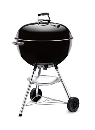 Weber Bar-B-Kettle Charcoal Barbecue / Enamelled Steel Bowl and Lid, 57 cm Cooking Surface, Ash Tray, Tripod and Wheels, Black/Silver - Image 2