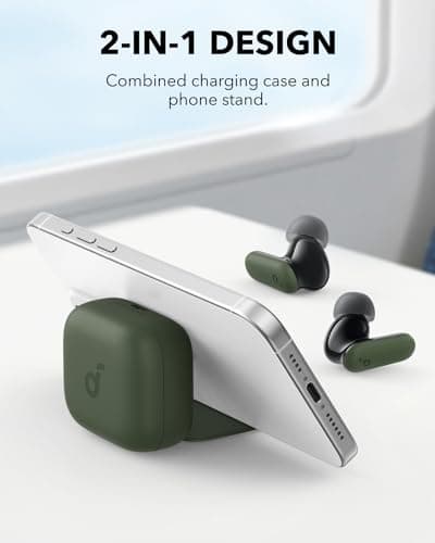 Soundcore Anker P30i Wireless Bluetooth Earbuds, Strong and Smart Noise Cancelling Earbuds, Powerful Bass, 45H Battery Life, 2-in-1 Case and Phone Stand, IP54 - Image 3