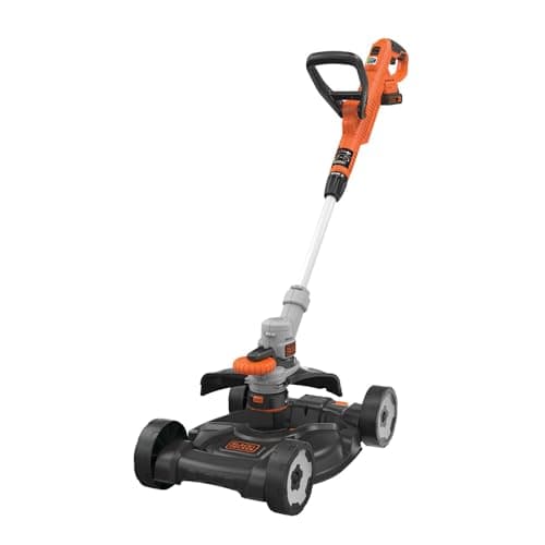 BLACK+DECKER Coupe-Bordures sans Fil 18V POWERCONNECT 3-en-1 – Coupe-Herbe, Dresse-Bordures & Tondeuse légère pour Petits Jardins – STC1820CM-QW - Image 5