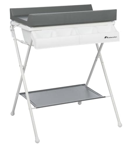 Bébé Confort Bellis 2-in-1 Bath and Changing Table for Babies 0-12 Months (Max. 11 kg), Compact Folding, Easy Storage, Multiple Storage Compartments, Mineral Grey - Image 3