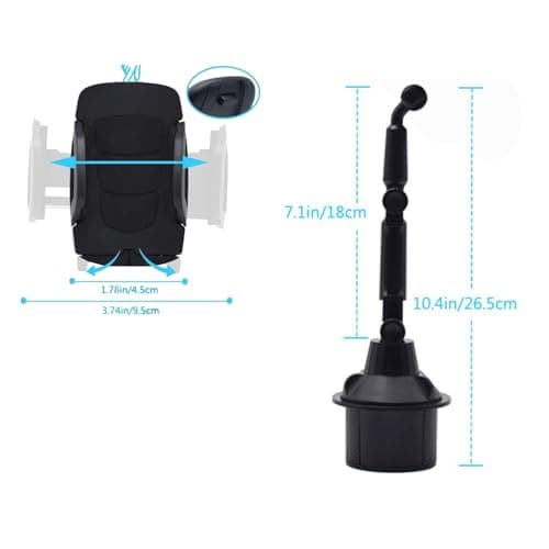 Universal Adjustable Gooseneck Car Cup Holder Compatible with Phone and Mobile Phones - Image 6