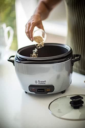 Russell Hobbs Maxicook Rice Cooker [Family] (5L, 14 servings, 700W, Spatula & Pod Incl., Auto Hot Stop & Keep, Also Ideal for Vegetables/Fish etc., Non-Stick Bowl) 23570-56 - Image 6