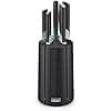 Joseph Joseph Elevate 5 Piece Knife Set with Non-Slip Storage Block, Japanese Stainless Steel Knives - Editions - Sage Green and Black - Image 2